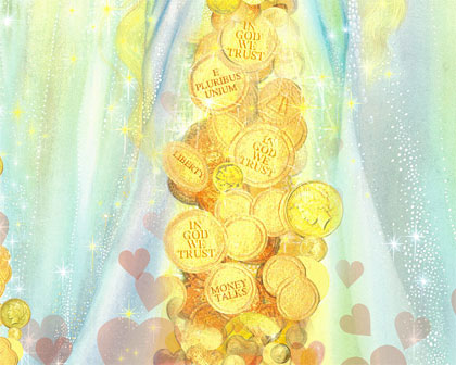 Picture of Coins in Prosperity Angel